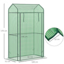 Serra da Balcone Verticale 100x51x170 cm in Polietilene Verde
