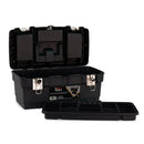 Cassetta Porta Attrezzi 41,3x21,2x18,6 cm in Plastica Cerniere in Metallo Nero