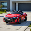 Macchina Elettrica per Bambini 12V Licenza Ufficiale Audi RS E-Tron GT con Telecomando Rosso