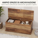 Panca Contenitore 100x40x40 cm Multiuso Capacità 113 L in Legno Ingegnerizzato      