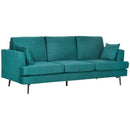 Divano 3 Posti 229x88x88 cm in Tessuto Verde