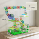 Gabbia per Criceti a 5 Piani 47x30x59 cm con Tubi Ruota Casetta e Accessori Verde      