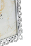 Cornice Hollow 26x2,2x31,3 cm in Resina e Vetro Argento      