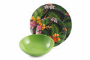 Servizio Piatti 18 Pezzi in Porcellana e Gres Villa d'Este Home Tivoli Tropical Jungle Multicolor