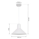 Lampada Design a Sospensione Corpo in Metallo Bianco Ø34,5x28 cm 
