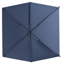Tendalina ad Arco Portatile con Paletti Regolabili 290x278x230-260 cm in Poliestere e Acciaio Blu