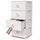 Cassettiera 37x37,5x80 cm Pratika Kool Multiuso con 4 Cassetti in Plastica Bianco