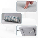 Poltrona Letto Singolo 75x73x73 cm Reclinabile 5 Posizioni in Ferro e Tessuto Grigio      
