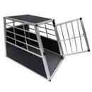 Gabbia per Trasporto Animali Grande per Auto 65x90x69 cm Angolo 65° in Alluminio  