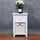 Comodino 2 Cassetti in Legno Massello 28x30x45 cm Fumer Elliot Bianco