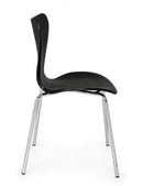 Set 4 Sedie 50x49,5x82 cm Tessa in Plastica Nero