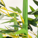 Pianta Artificiale di Bambù Alta 180 cm da 1640 Foglie con Base in Legno di Pino Verde      