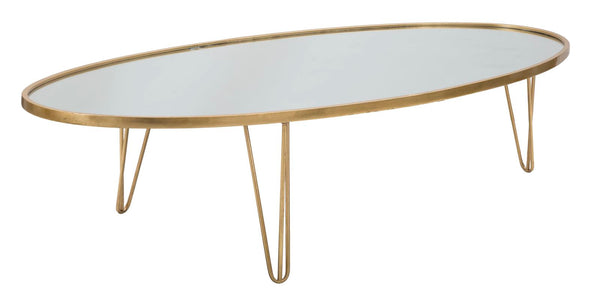 Tavolo da Caffé Mirror 160x76x40,5 cm in Ferro MDF e Specchio Oro prezzo