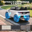 Macchina Elettrica per Bambini Licenza Ufficiale Land Rover Discovery 12V con Telecomando Bianco  