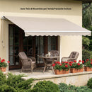 Telo di Ricambio per Tenda Parasole Retrattile 337x250 cm in Poliestere UV 50+ Crema      