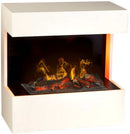Camino Elettrico ad Acqua da Parete Effetto Fiamma Ruby Fires Nova Bianco