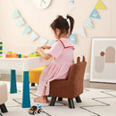 Sedia Poltrona per Bambini 30x30x45 cm Design Orsetto Morbido Marrone