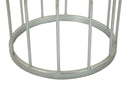 Tavolinetto Cup Ø37,5x58 cm in Ferro e Marmo Argento      
