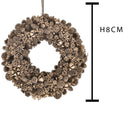 Set 2 Corone Natalizie con Pigne e Bacche Ø30 cm Oro