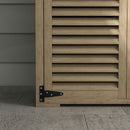 Armadio da Esterno a 2 Ripiani 75x50x111/118 cm in Legno di Abete 