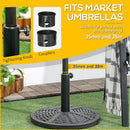 Base per Ombrellone da Giardino Ø45 cm Effetto Rattan Nero