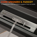Camino a Bioetanolo da Incasso 100x30x55 cm Bruciatore 2,4L Nero
