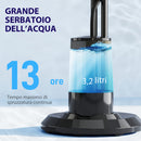 Ventilatore Nebulizzatore con Serbatoio 3,2L 3 Modalità e 3 Velocità Oscillazione 70° Timer Telecomando Nero      