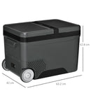 Frigo Portatile Elettrico a Compressore 35 Litri per Auto e Camion Grigio Scuro