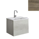 Mobile Lavatoio Sospeso Vasca Zeus in MineralMarmo Apertura a Cassettone 60x48x50 cm Olmo Naturale