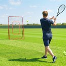 Rete da Rimbalzo Portatile per Calcio 112x100x180 cm con 4 Angolazioni Regolabili      