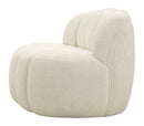 Divanetto Ball Bianco 145x80x69 cm in Compensato e Spugna e Poliestere Bianco      