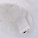 Puntale led tessuto bambolina argento cm 6x14xh30