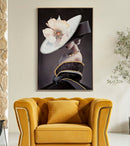 Dipinto su Tela Laccato Wien Hat con Cornice 62x4x92 cm in Metallo e Abete e Tela      