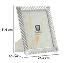 Cornice Carvy 26,3x1,6x31,2 cm in Resina e Vetro Argento      