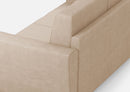 Divano 2 Posti 152x85x85 cm Yasel in Tessuto Beige