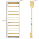 Spalliera Svedese da Palestra 78x27x240 cm 13 Barre in Legno di Faggio