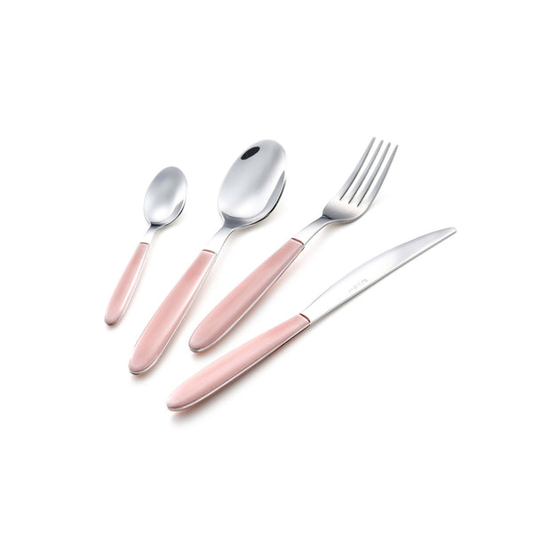 Servizio Set di Posate 24 pezzi in Acciaio Inox Eme Vero Rosa 39 sconto