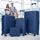 Set 3+1 Valigie Rigide Beauty Case Bagaglio Trolley con Ruote Easy Roll Blu Navy      