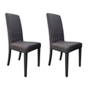 Set 2 Sedie 45x53x100 cm Edi Flash 17 tessuto sfoderabile antracite