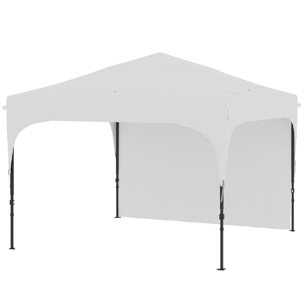 Gazebo da Giardino ad Altezza Regolabile su 3 Livelli 3x3m in Poliestere e Acciaio Bianco sconto