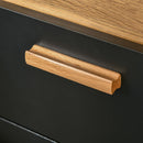 Cassettiera 4 Cassetti 80x39,5x92 cm in MDF Legno e Nero