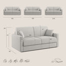 Divano Letto 2 Posti 166x92x96 cm in Tessuto Giallo