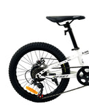 Bicicletta Mountain Bike per Bambini Unisex 20" MTB Phoenix 7V in Acciaio Bianco
