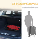 Sedia Sdraio Pieghevole 135x60x89 cm in Tessuto Oxford Rosso