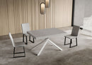 Tavolo Allungabile 130/390x90 cm Niket Cashmere Gambe Bianche      