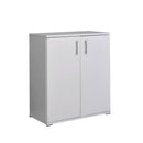 Armadietto Multiuso 2 Ante 72,3x36x81 cm in Truciolare Nobilitato Bianco