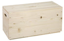 Baule 60x35x35 cm in Legno Massello Grezzo Fumer