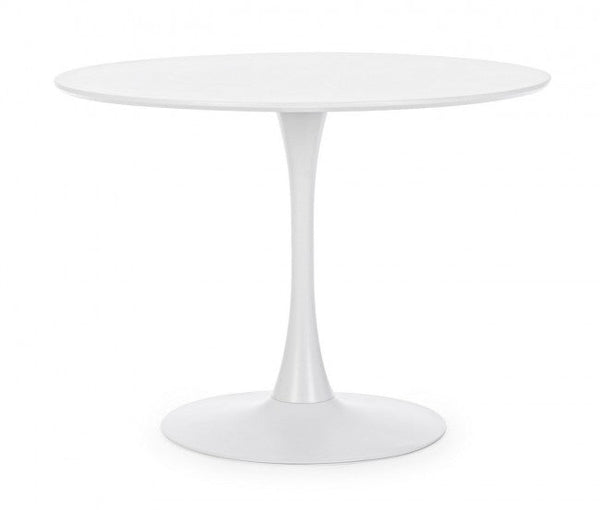 Tavolo Ø100x75h cm Bloom Bianco Opaco sconto