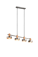 Lampada a Sospensione da Interno a Led in Metallo Nichel Anticato