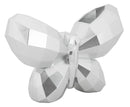 Vaso Butterfly Silver 22,5x8x15 cm in Resina Argento      